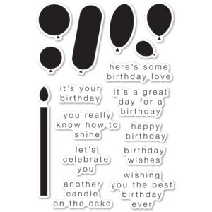 Poppystamps Clear Stamp Set —  Balloon Celebrations CL518