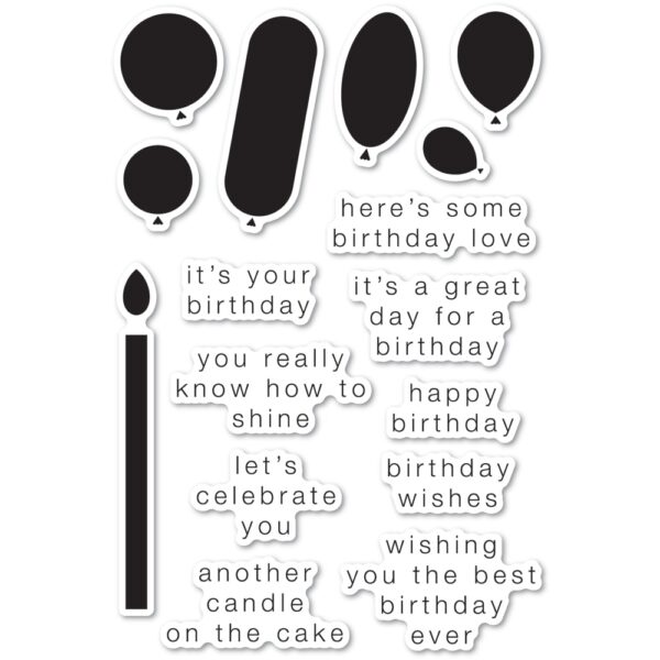 Poppystamps Clear Stamp Set —  Balloon Celebrations CL518