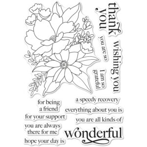 Memory Box Clear Stamp Set -- Breezy Bouquet CL5277