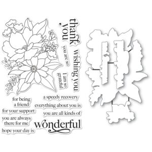 Memory Box Clear Stamp & Die Set -- Breezy Bouquet CL5277D