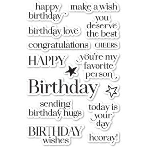 Memory Box Clear Stamp Set -- Birthday Chic CL5288