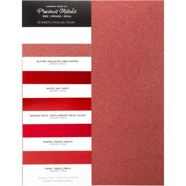 Harmony Precious Metals Cardstock -- Red