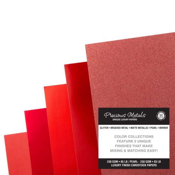 Harmony Precious Metals Cardstock -- Red - Image 3