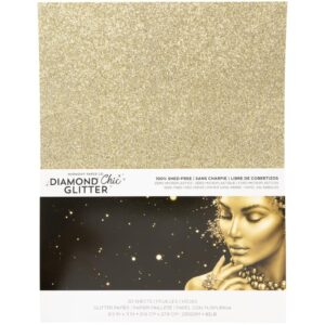 Harmony Diamond Chic Glitter Cardstock -- Gold Dust