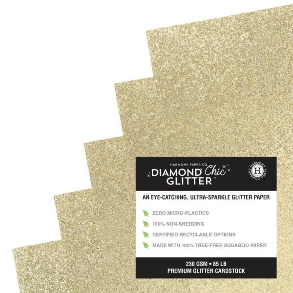 Harmony Diamond Chic Glitter Cardstock -- Gold Dust - Image 3