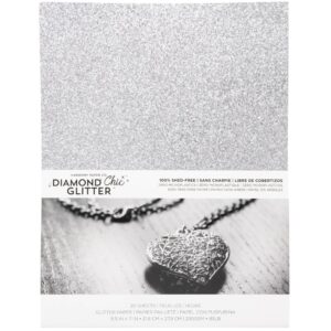 Harmony Diamond Chic Glitter Cardstock -- Platinum