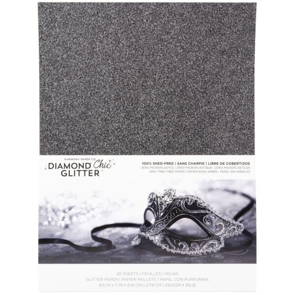 Harmony Diamond Chic Glitter Cardstock -- Midnight Masquerade