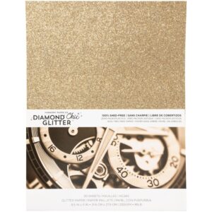 Harmony Diamond Chic Glitter Cardstock -- Rose Gold