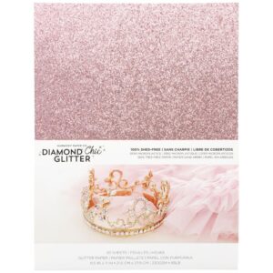 Harmony Diamond Chic Glitter Cardstock -- Princess Pink
