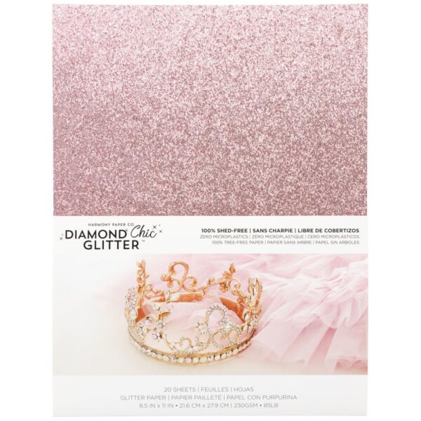 Harmony Diamond Chic Glitter Cardstock -- Princess Pink
