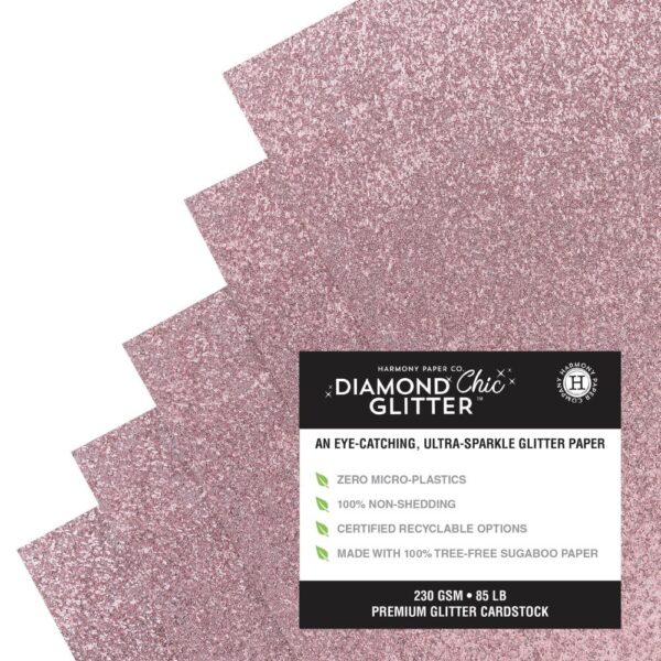 Harmony Diamond Chic Glitter Cardstock -- Princess Pink - Image 3