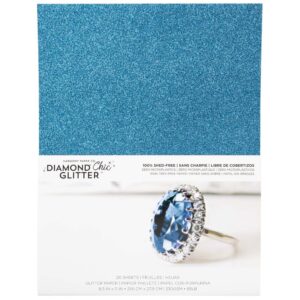 Harmony Diamond Chic Glitter Cardstock -- Turquoise