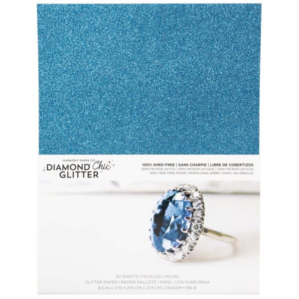 Harmony Diamond Chic Glitter Cardstock -- Turquoise