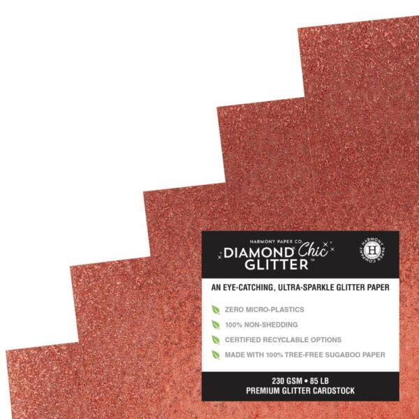 Harmony Diamond Chic Glitter Cardstock -- Scarlet - Image 3