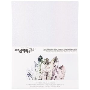 Harmony Diamond Chic Glitter Cardstock -- Crystal