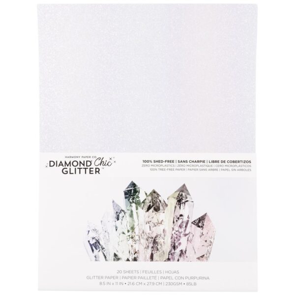 Harmony Diamond Chic Glitter Cardstock -- Crystal