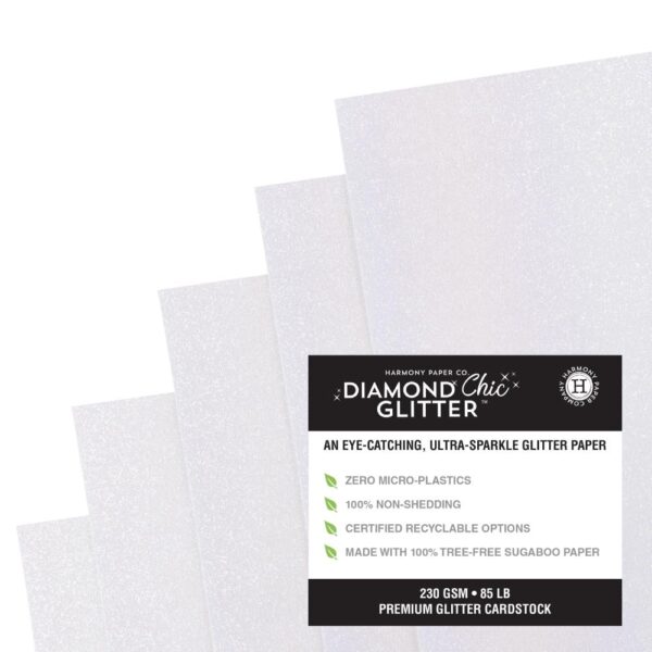 Harmony Diamond Chic Glitter Cardstock -- Crystal - Image 3