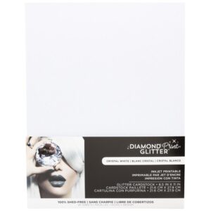 Harmony Paper Inkjet Printable Glitter Cardstock -- Crystal White