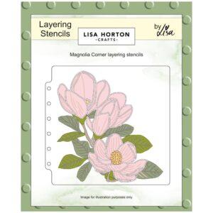 Lisa Horton Crafts Layering Stencils 6"X6" -- Magnolia Corner