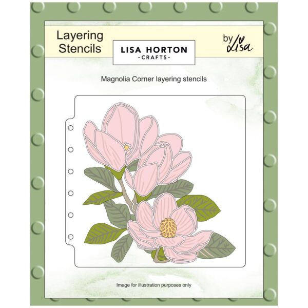 Lisa Horton Crafts Layering Stencils 6"X6" -- Magnolia Corner