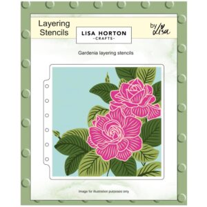 Lisa Horton Crafts Layering Stencils 6"X6" -- Gardenia