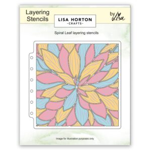 Lisa Horton Crafts Layering Stencils 6"X6" -- Spiral Leaf