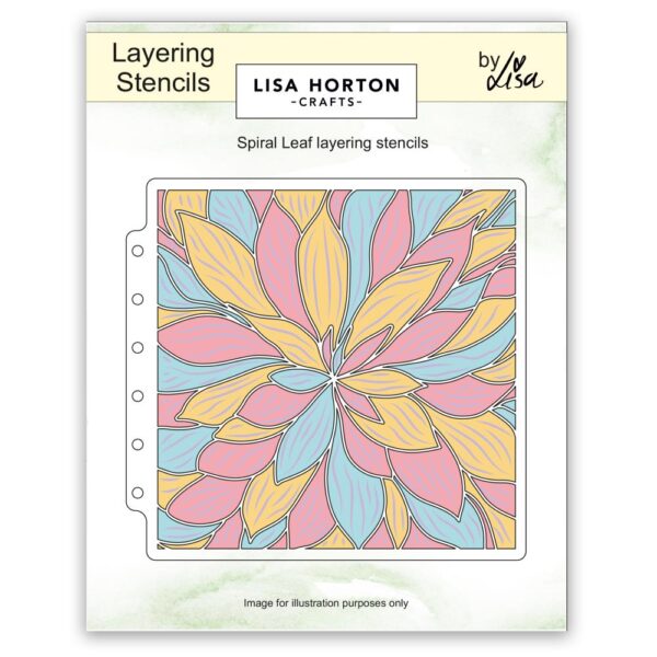 Lisa Horton Crafts Layering Stencils 6"X6" -- Spiral Leaf