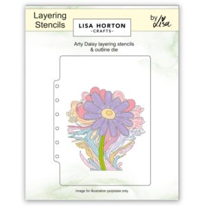 Lisa Horton Crafts Layering Stencils And Die -- Arty Daisy