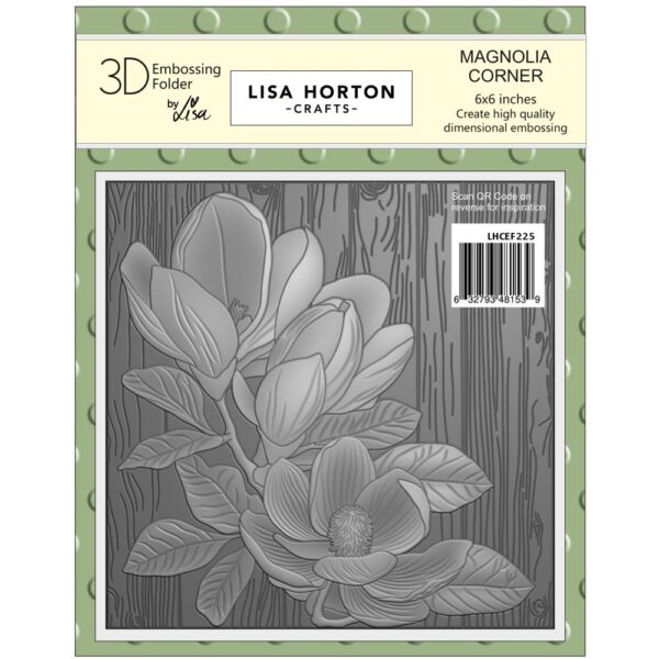 Lisa Horton Crafts Embossing Folder 6"X6" -- Magnolia Corner