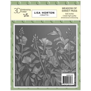 Lisa Horton Crafts Embossing Folder 6"X6" -- Meadow of Sweet Peas
