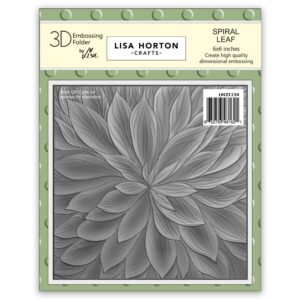 Lisa Horton Crafts Embossing Folder 6"X6" -- Spiral Leaf
