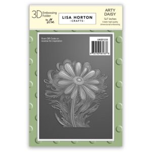 Lisa Horton Crafts Embossing Folder 5"X7" -- Arty Daisy