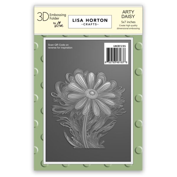 Lisa Horton Crafts Embossing Folder 5"X7" -- Arty Daisy