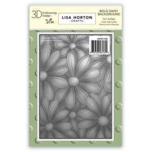Lisa Horton Crafts Embossing Folder 5"X7" -- Bold Daisy Background