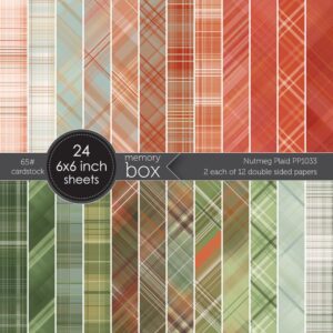 Memory Box 6" x 6" Paper Pack -- Nutmeg Plaid