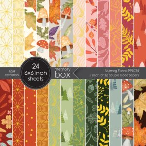 Memory Box 6" x 6" Paper Pack -- Nutmeg Forest