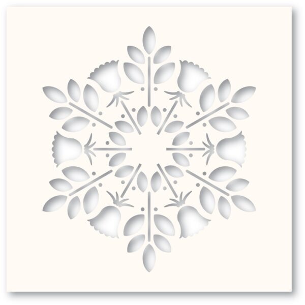 Poppystamps Stencil -- Nordic Bloom T107