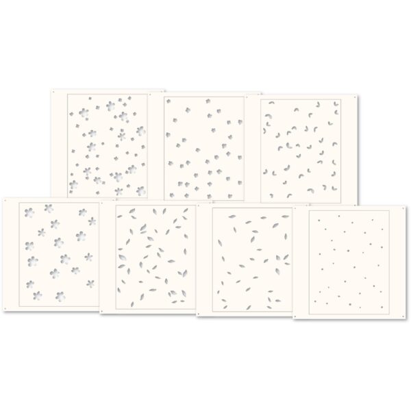 Poppystamps Fanciful Flowers Stencil Set T108