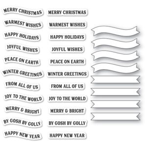 Poppystamps Clear Stamp & Die Set -- Holiday Banners CB517