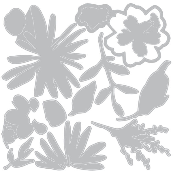 Tim Holtz® Alterations | Sizzix 2D Embossing Folder and Thinlits 11-Pack – Floristry - Image 3