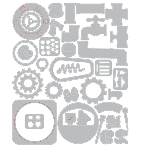 Tim Holtz® Alterations | Sizzix Thinlits™ Die Set 37-Pack – Industrial - Image 3