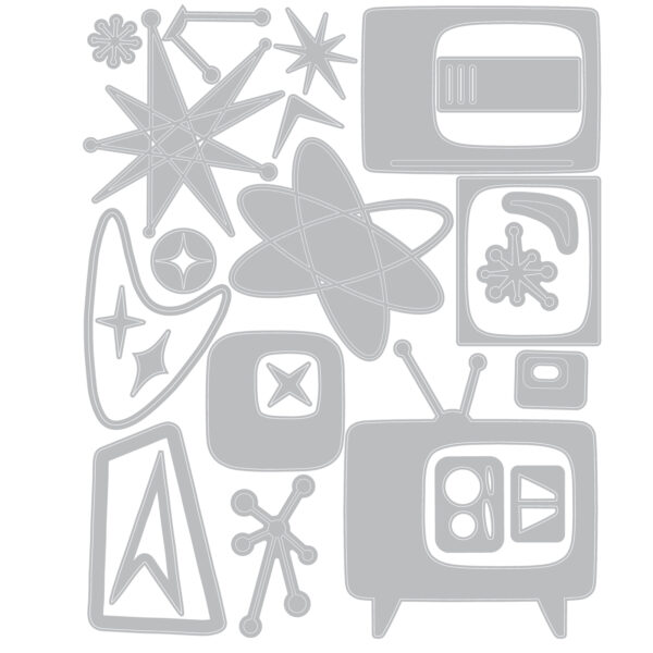 Tim Holtz® Alterations | Sizzix Thinlits™ Die Set 24-Pack – Atomic Retro - Image 3