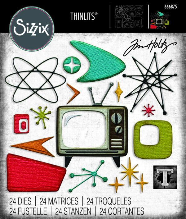 Tim Holtz® Alterations | Sizzix Thinlits™ Die Set 24-Pack – Atomic Retro