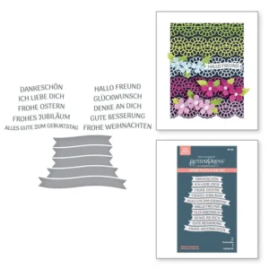 German Sentiments BetterPress Plate & Die Set