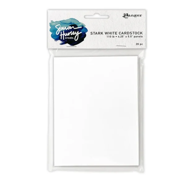 Simon Hurley create. Stark White Cardstock Panels 20pk