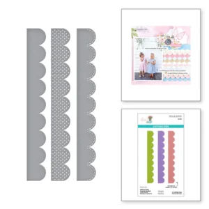 Stitch & Dots Scallop Borders Etched Dies