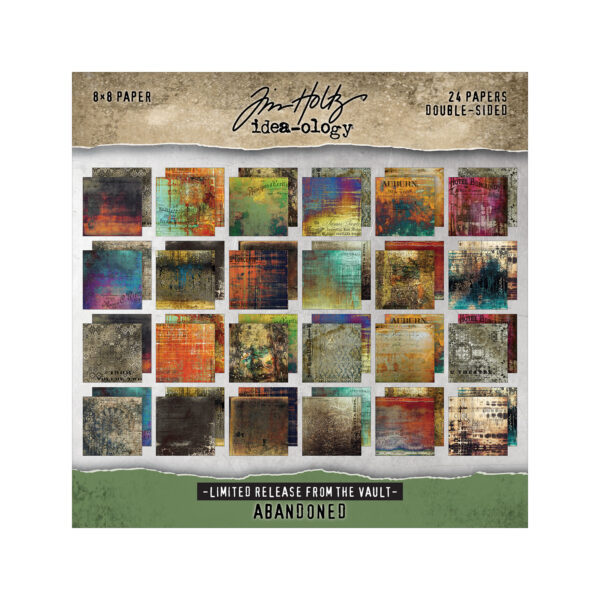 Tim Holtz® Idea-ology® Paper Stash 2025 Vault Abandoned 8" x 8"