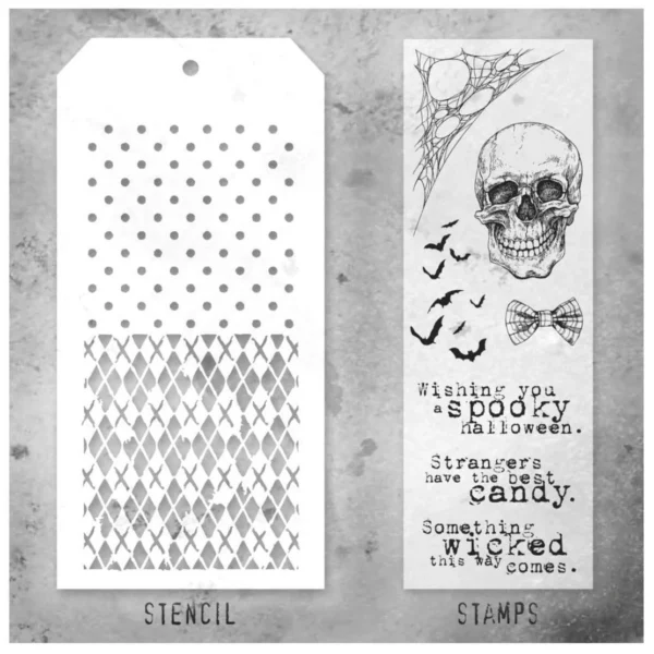Tim Holtz Mixed-Media Stamps & Stencil Set — Life of the Party - Image 2