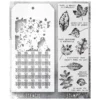 Tim Holtz Mixed-Media Stamps & Stencil Set — Nature's Wonder, Gingham and Grime - Image 2