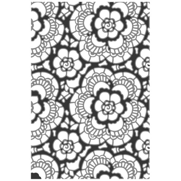 Sizzix Multi Level Textured Impressions Embossing Folder -- Vault Lace by Tim Holtz - Image 2